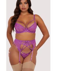 Playful Promises - Rosanna Embroidery Suspender Belt - Lyst
