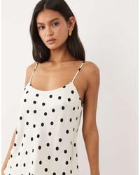ASOS - Linen Blend 90s Scoop Neck Cami Top - Lyst