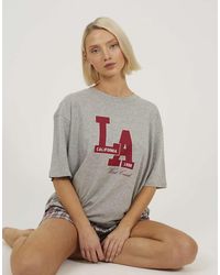 Brave Soul - Relaxed Fit Tee And Short Pyjama Set - Lyst