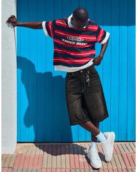 Bershka - Baggy Denim Bermuda Shorts - Lyst