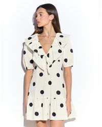 NARRATED - Ruffle Mini Dress With Puff Sleeves - Lyst