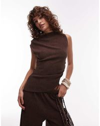 TOPSHOP - Asymmetrische Gerimpelde Tanktop Met Textuur - Lyst