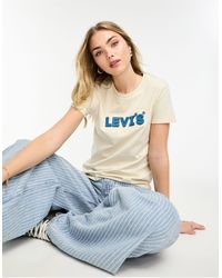 Levi's - Camiseta color crema con logo perfect - Lyst