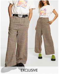 Pantalone donna vintage elastico Dames Kleding Broeken en leggings Broeken met rechte pijpen Vintage Broeken met rechte pijpen 