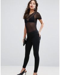 ASOS Pull On jegging In Washed Black