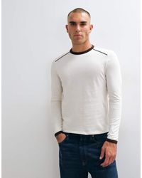 ASOS - Slim Fit Long Sleeve Ringer T-Shirt With Contrast Neck And Cuff - Lyst