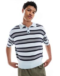 Bershka - – gestricktes retro-polohemd - Lyst