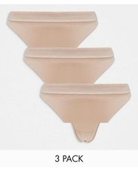 Weekday - Pack De 3 Tangas Cat De - Neutro - Lyst