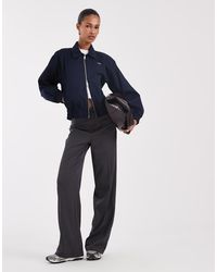 Lacoste - Ribbed Collar Cotton Blend Lined Jacket - Lyst