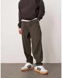 ASOS - Pantalon à carreaux élégant coupe oversize fuselée avec taille élastique - Lyst