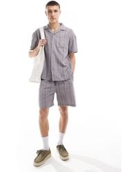 Denim Project - Co-ord Linen Blend Striped Shorts - Lyst