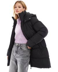 Threadbare - Threaded Mid Length Puffer Coat - Lyst