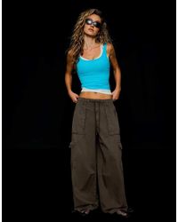 Bershka - Parachute Cargo Trousers - Lyst