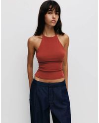 Pull&Bear - Top Allacciato Al Collo Con Fascette Sul Retro - Lyst