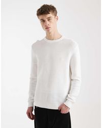 Only & Sons - Crew Neck Ribbed Sweatshirt - Lyst