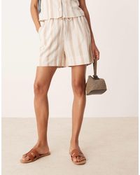 Vila - – mix and match – shorts aus leinenimitat - Lyst