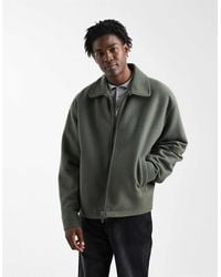 ASOS - Oversized Wool Look Harrington - Lyst