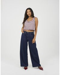 Brave Soul - Mid Rise Wide Leg Jeans - Lyst