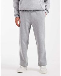 ASOS - Joggers Gris Jaspeado Básicos De Pernera Recta De - Lyst