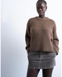 TOPSHOP - – ultimate – flauschiger strickpullover aus wollmix - Lyst
