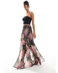 ASOS - Ruffle Spilt Maxi Skirt - Lyst