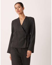 Aware - Tie Side Tailored Blazer Co-ord - Lyst