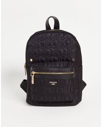 dune black quilted backpack