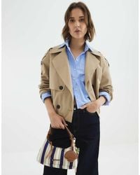 River Island - Canvas Striped Charm Shoulder Bag - Lyst