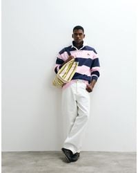 Polo Ralph Lauren - Flag Logo Block Stripe Oversize Fit Rugby Polo - Lyst