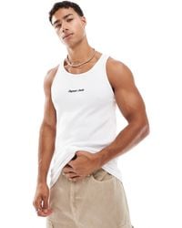 Jack & Jones - Ribbed Vest With Embroidery - Lyst