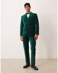 ASOS - Slim Pleat Front Suit Trousers - Lyst