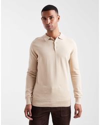 Brave Soul - Long Sleeve Knitted Polo Top - Lyst