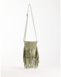 ASOS - Suede Fringe Crossbody Bag - Lyst