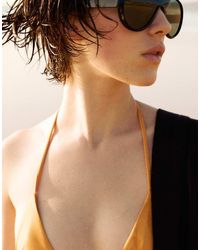 Pull&Bear - Oversized Aviator Zonnebril - Lyst
