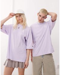 Champion - Camiseta Morado Con Cuello Redondo De - Lyst