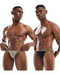 Emporio Armani - Bodywear 2 Pack Bamboo Logo Briefs - Lyst