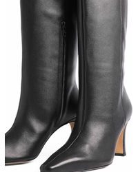 NA-KD - Slim Toe Leather Knee High Boots - Lyst