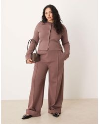 ASOS - Asos Design Curve Interlock Cuffed Hem Sweatpants - Lyst