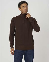 Brave Soul - Funnel Neck Quarter Zip Knitted Jumper - Lyst