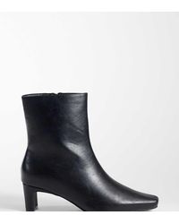 SEQWL Wide Fit - Woody Kitten Heel Chisel Toe Ankle Boots - Lyst