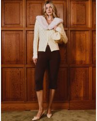 House Of Sunny - peggy Cardigan With Detachable Faux Fur Collar - Lyst