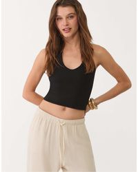Stradivarius - – cropped neckholder-top - Lyst