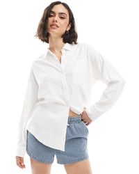 Hollister - Oversized Overhemd Van Linnenmix - Lyst