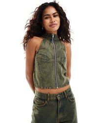 Collusion - Motocross Denim Top Co-ord - Lyst