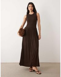 ASOS - Colourblock Crinkle Midi Dress - Lyst