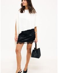 NA-KD - Asymmetric Lace Skirt - Lyst