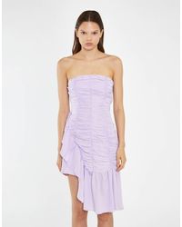 Collective The Label - Strapless Asymmetric Ruched Mini-Dress - Lyst