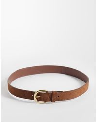 Mango - Faux Suede Classic Belt - Lyst