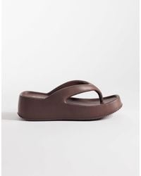 SEQWL - Thong Flatform Wedges - Lyst