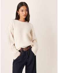 Vila - Chunky Cable Knitted Jumper - Lyst